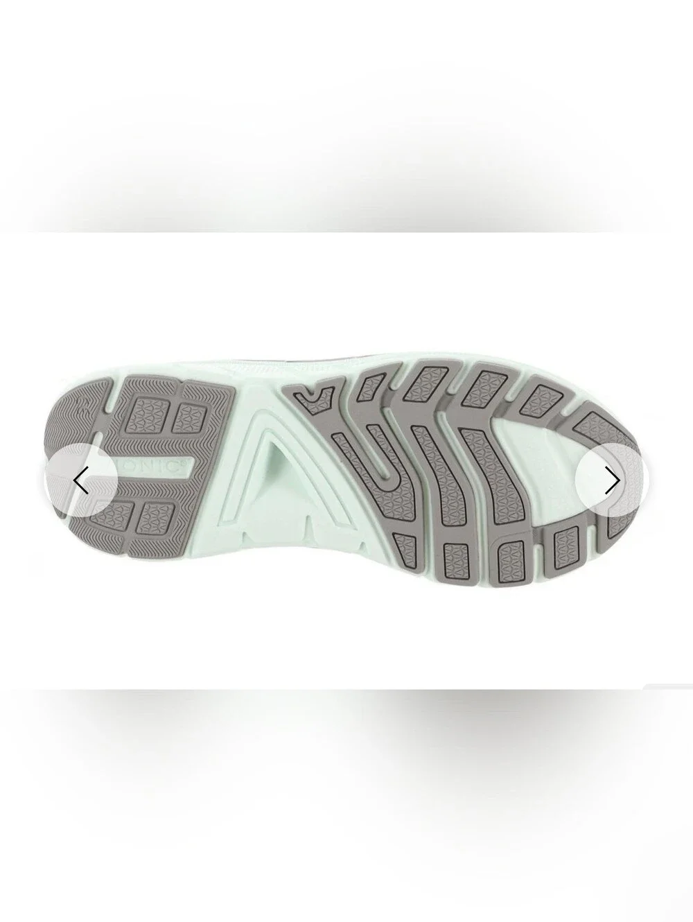 Vionic Women's Walk Max Gray Knit Athletic Sneakers with Mint Sole Size 7